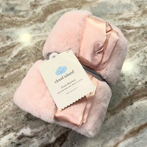 Cloud Island Pink Plush Blanket for Babies or Kids